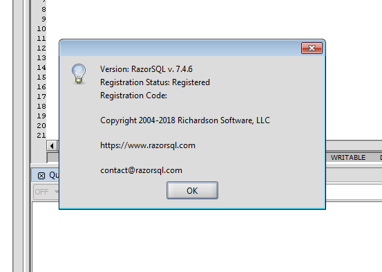 razorsql registration code free